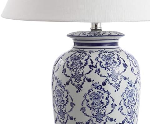 JONATHAN Y Juliana 26.25" Chinoiserie Ceramic Urn Table Lamp, Blue/White