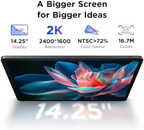 UGEE Drawing Tablet, 14.25" Large Screen 2.4K Standalone Drawing Pad with U-Pencil, 8GB+256GB 10000mAh Battery, Paper-Like NanoMatte Display, No PC Required Ideal for Digital Painting, Reading,Gaming