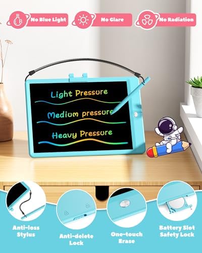 ORSEN LCD Writing Tablet 10 Inch, Colorful Doodle Board Drawing Pad for Kids, Toddler Toys for 3 4 5 6 7 8 Year Old Girls Boys Gifts (Blue)