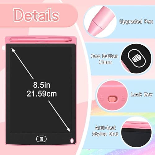 LCD Writing Tablets for Kids Bulk 16 PCS 8.5" Reusable Drawing Pads for Kids Doodle Boards for Class Party Favors Return Gifts for Kid Boys Girls Children's Day Toys Kids Drawing Tablet (16)