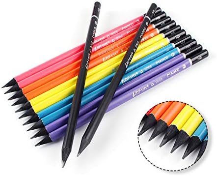 black wood triangle pencil, drawing pencil Hb, continuous lead