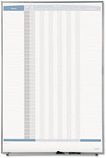 Quartet In and Out Dry Erase Magnetic Board 23"W x 34"H, In & Out Personnel Matrix for 36 Names, Silver Frame (33705)