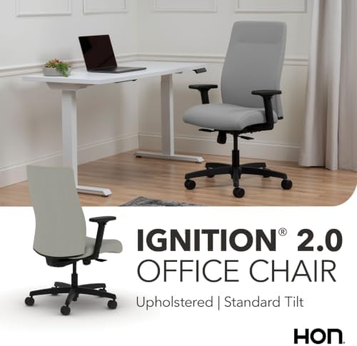 HON Ignition 2.0 Ergonomic Office Chair, Lumbar Support, Desk Chair, Fog