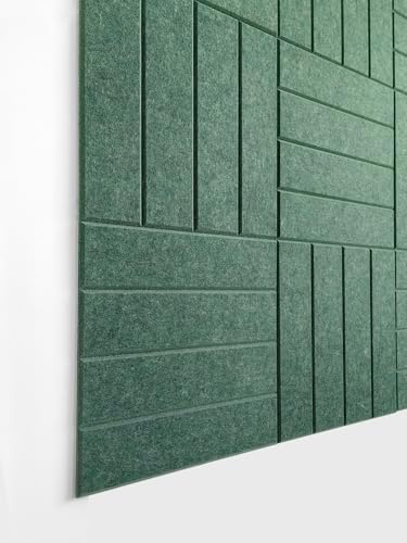 Felt Bulletin Board Tiles | Modern Cork Board Alternative | Large Cork Boards for Walls | Aesthetic Felt Wall Panels for Office & Home Decor | Pinboard & Photo Board (12-Pack) | Tree