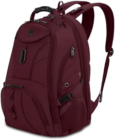 SWISSGEAR 1900 ScanSmart Laptop Backpack, Fits Most 17-Inch Laptops, TSA-Friendly Lay-Flat Design, RFID Protection, and Tablet Pocket, Black, 31L, 18.5-Inch