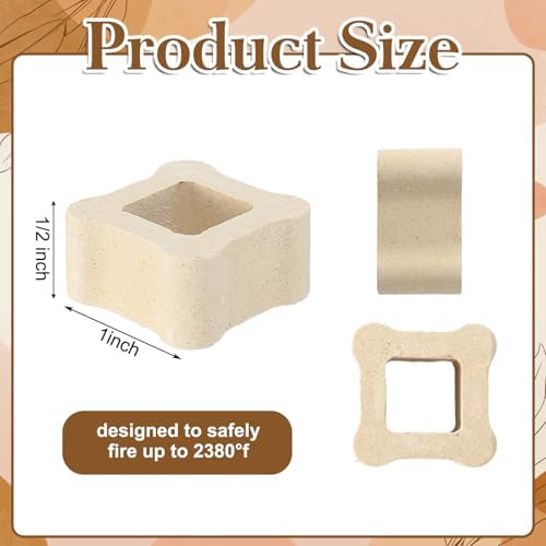 Nuanchu 8 Pack Kiln Post High Alumina Kiln Posts, 1/2 x 1"