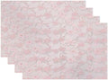 Batmerry Seamless Pink Cherry Blossoms Linen Placemats Set of 4, Vintage Floral On Light Pink Washable Table Mats for Kitchen Table Thickened Heat Insulation Dining Set Indoor Outdoor 12X18 in