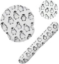 Funny Cute Penguin Mouse Pad with Wrist Rest Set, 3-in-1 Wrist Support Mousepad Set, Gaming Mat Pad with Anti-Skid Base,Ergonomic Memory Foam Mouse Pad Set for Women, Office, Typing, Gaming