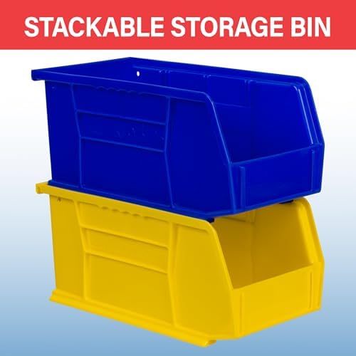 Akro-Mils 30230 AkroBins Plastic Storage Bins, 11"x5"x5", Yellow, 12-Pack