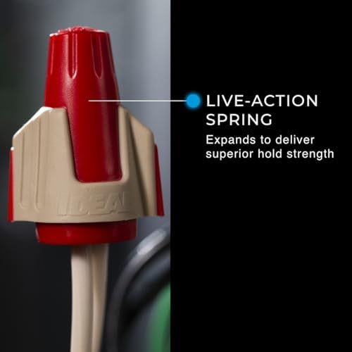IDEAL Electrical Twister PRO (30-644J) Red/Tan 8 AWG Wire Connectors, 500ct