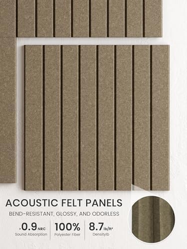 Bumusty 36"x 24" Large Felt Bulletin Board Tiles,Earth Brown
