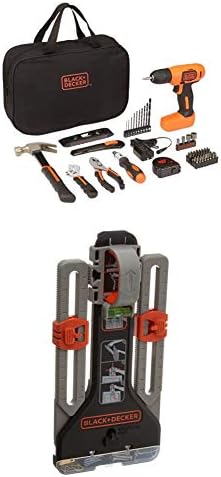 BLACK+DECKER 8V Drill/Home Tool Kit with MarkIT Picture Hanging Tool Kit (BDCD8PK & BDMKIT101C)