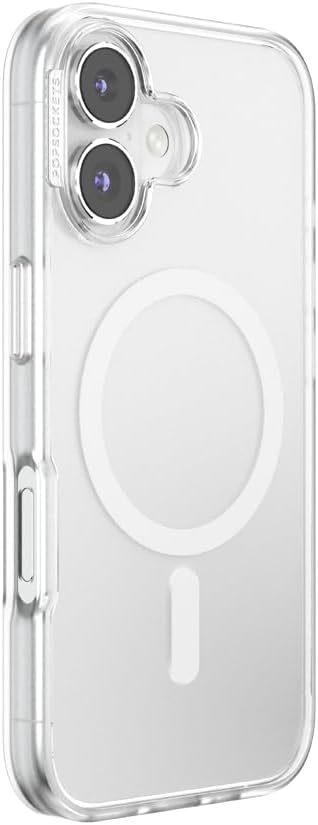 PopSockets iPhone 16 Phone Case with MagSafe- Clear | Magnetic, Wireless Charging, Camera & Drop Protection, Clear, Translucent, iPad, Removable, Popper