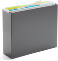 Poppin Hanging File Organizer - File Folder Organizer for Hanging Files, Open Top Design for Easy Access, Lacquer-like Finish, Stylish Design, Ideal File Organizer for Desk (Dark Gray)