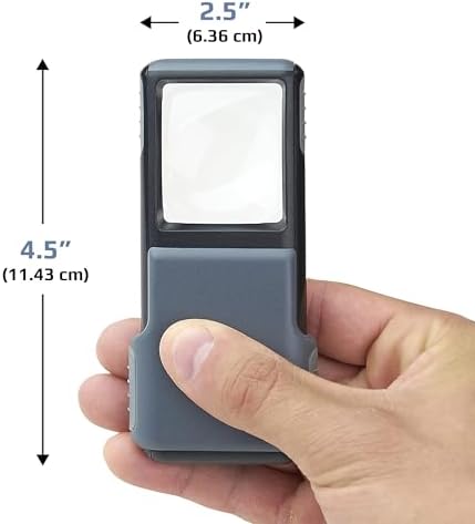 Carson MiniBrite 5x LED Lighted Slide Out Pocket Magnifying Glass