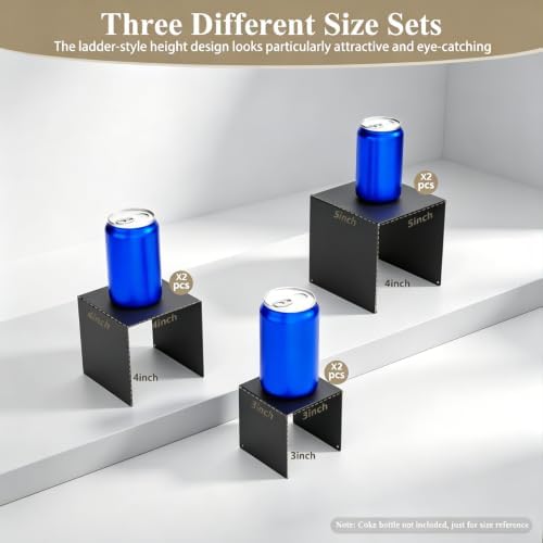 Display Stand & Risers, 6 Pcs Set Metal Rectangular Cupcake Stands