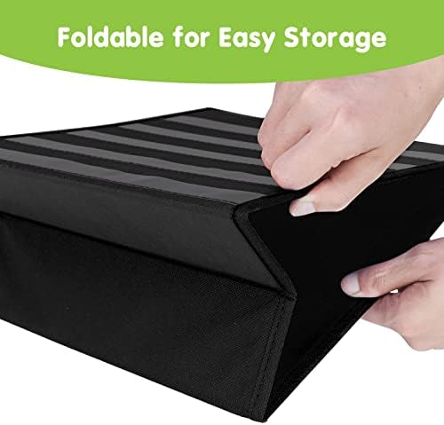 EAMAY Desktop Pocket Chart, Tabletop Teaching Classroom Pocket Charts Double-Side and self-Standing Pocket Chart for Kindergarten, Home Use or Classroom (Black) (Pack of 2)