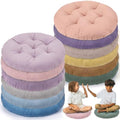 Fumete 12 Pcs Round Floor Pillows Cushions Seating 16 x 16 Inches Floor Round Cushions for Kids Toddlers Flexible Reading Chair Pillows for Classroom Home School Playing Supplies(Morandi Color)