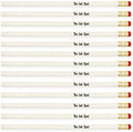 100 Personalized Custom Printed Pencils. USA Made. PMA Certified – White