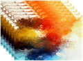 Batmerry Colorful Watercolor Brush Stroked Painting Linen Placemats Set of 6, Artistic Washable Table Mats for Kitchen Table Thickened Heat Insulation Dining Set Indoor Outdoor 12X18 in