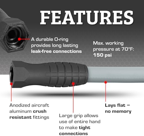 Flexzilla Colors SwivelGrip Garden Hose 5/8 in. x 10 ft., Lightweight All-Weather Water Hose, Durable and Flexible, Leak-Free Connections, Slate Grey