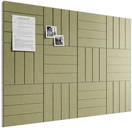 Bumusty 48" x 36" Large Cork Board Alternative, Olive Green