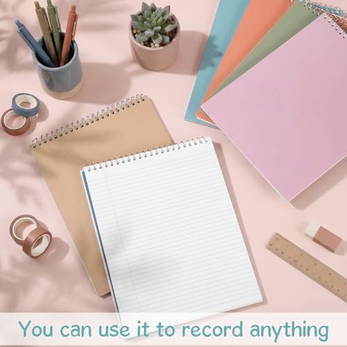 Maitys 6 Pcs Steno Spiral Notebooks, Grey Color, Metallic Style