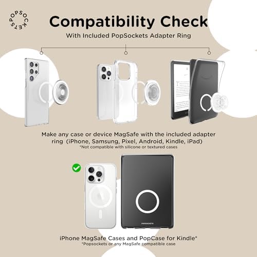 PopSockets Phone Grip for MagSafe, Magnetic Holder- Oxblood