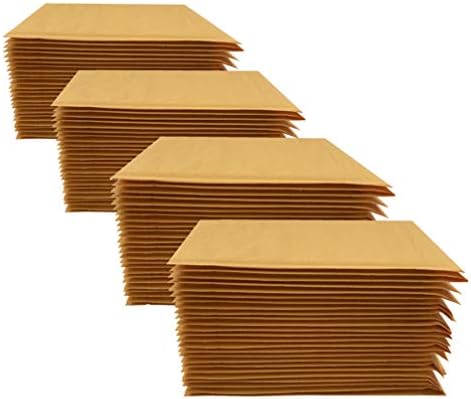 Amazon Basics Kraft Padded Bubble Mailers with Bubble Wrap Protection, Self-Seal, Strong Adhesive for Shipping, 8.5" x 14" (Internal Size - 8.25" x 13.75"), Brown, 100-Pack