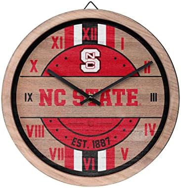 FOCO NCAA Wooden Barrel Wall Clock