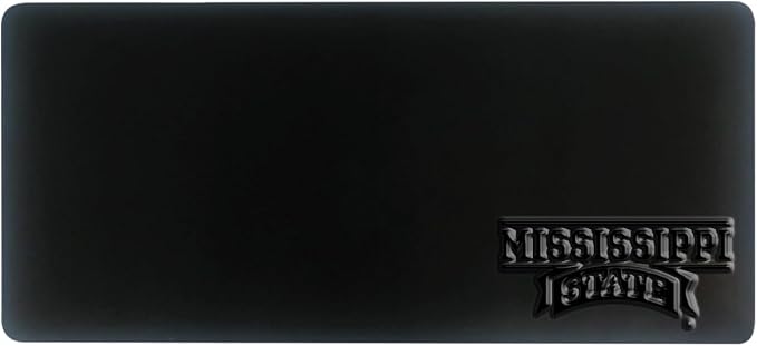 Mississippi State University Alumni Desk Mat, Durable Office Supplies, Non-Slip Base, Responsive Desk Pad with Smooth Surface, Black