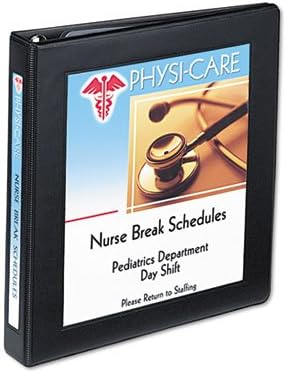 Framed View Binder with One Touch EZD Rings, 1'' Capacity, Black, Total 12 EA, Sold as 1 Carton