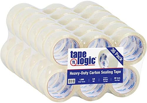 Aviditi Tape Logic 2 Inch x 55 Yard 2.6 Mil Clear, Heavy Duty Acrylic Packing Tape, 36 Pack, Perfect for Packing, Shipping, Moving, Home and Office