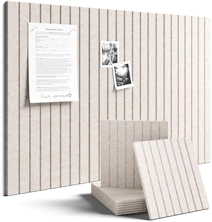 Fluxynara 36" x 24" Large Felt Bulletin Board, Oatmeal