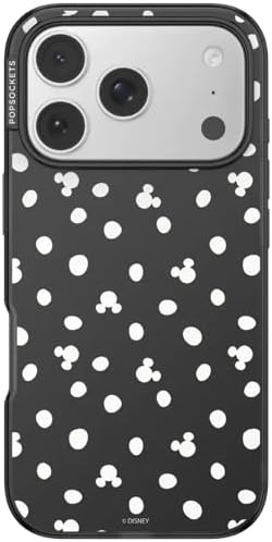 PopSockets iPhone 17 Pro Phone Case with MagSafe- Mickey Dots Black