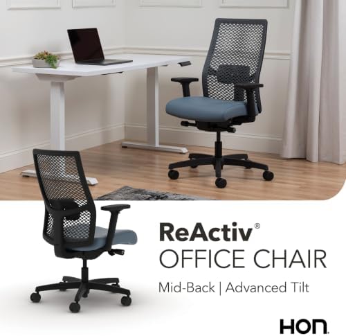 HON Ignition 2.0 ReActiv Ergonomic Office Chair, Lumbar Support, Nimbus