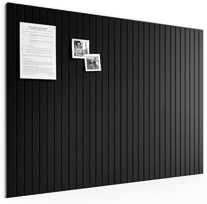 Bumusty 48"x 36" Large Felt Bulletin Board Tiles, Black