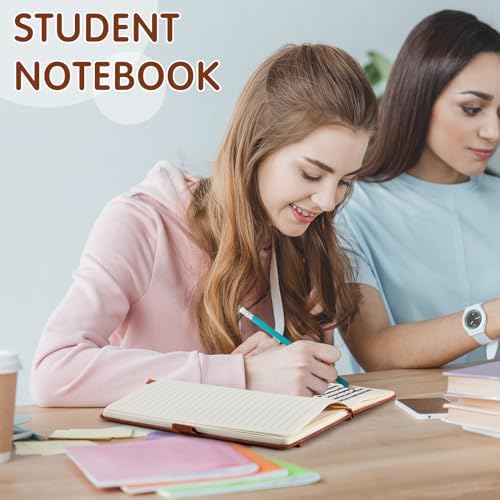 Qeeenar 24 Pack Leather Journals Bulk A5 Hardcover Notebooks, Brown