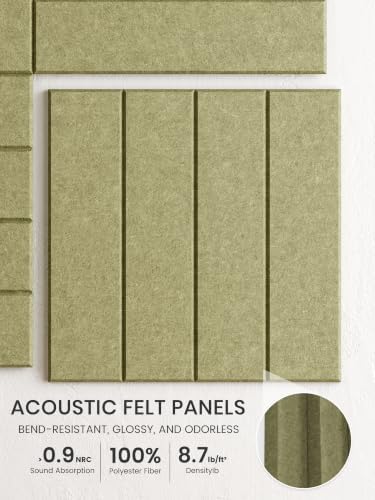 Bumusty 48" x 36" Large Cork Board Alternative, Olive Green