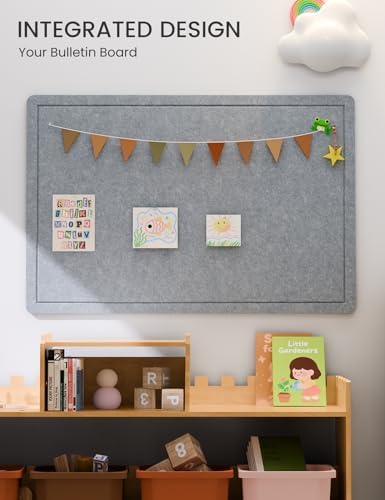 Fluxynara 35.4" x 23.6" Bulletin Board, Blue Gray