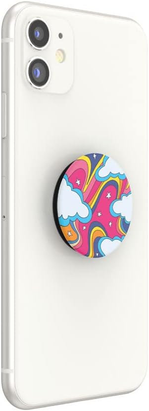 PopSockets Adhesive Phone Grip, Holder, Phone Stand, Celestial - Retro Rainbow