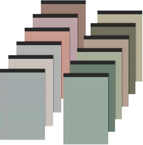 Lincia 12 Pcs 5" x 8" Colored Legal Pads Small Legal Pad(Morandi Colors)