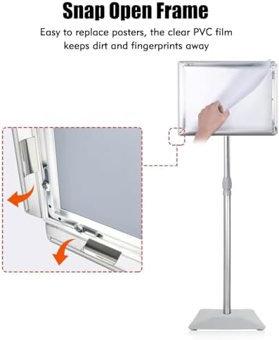 Sign Stand for Display, Weighted Iron Base Heavy Duty Signage Holder