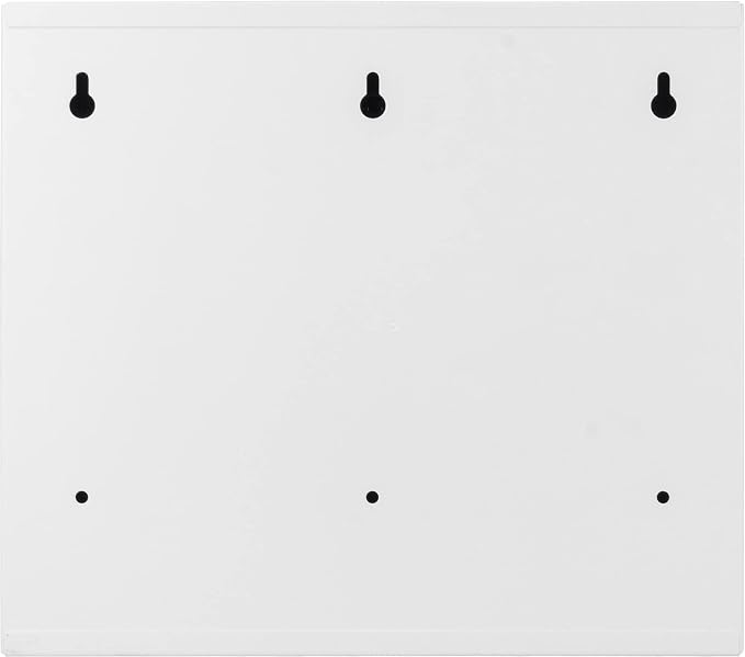 Barska Wall Mount Medical Security Cabinet – Compact Locking Medicine Box with Key Lock, Magnetic Erase Pad, Shelf & Pre-Drilled Mounting Holes - Medicine cabinet organizer - Medicine Storage Glass