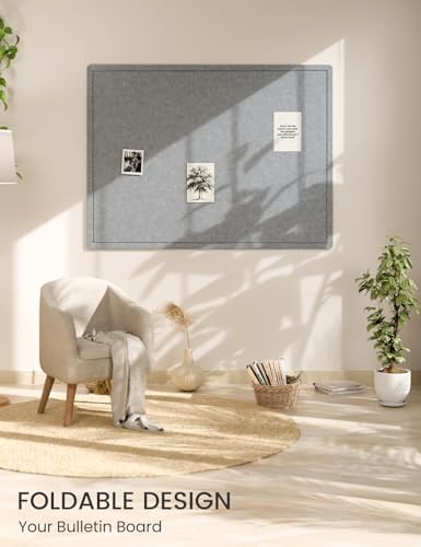 Fluxynara 47.2" x 35.4" Large Bulletin Board, Blue Gray