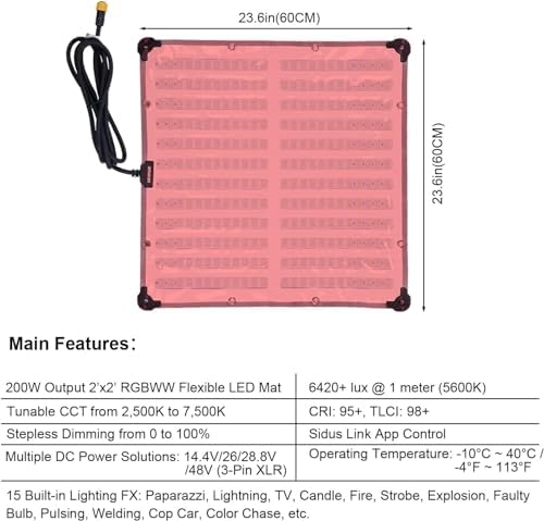 Aputure Amaran F22C 200W RGBWW Flexible Led Video Light 2500K~7500K