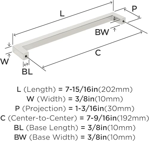 Amerock 7-9/16" Monument Polished Nickel Drawer Pull