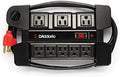 D'Addario Tour-Grade Power Base - Surge Protector Outlet - Surge Protector Power Strip - Stage Power Strip with 6 ft Cable - 5 Standard and 3 Transformer- Guitar Amp Outlet with Indicator Light