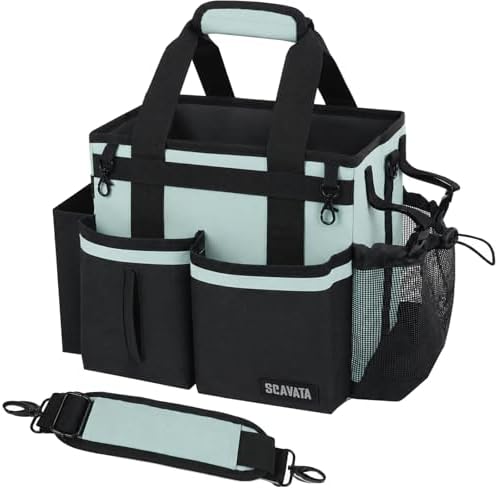 SCAVATA Compact Wearable Cleaning Caddy with Handle & Shoulder Straps