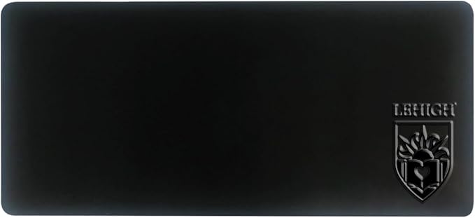Lehigh University Alumni Desk Mat, Durable Office Supplies, Non-Slip Base, Responsive Desk Pad with Smooth Surface, Black